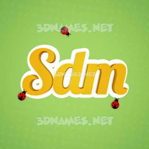 sdm in Ladybugs style - 3D name wallpaper sdm in Ladybugs style - 3D name wallpaper