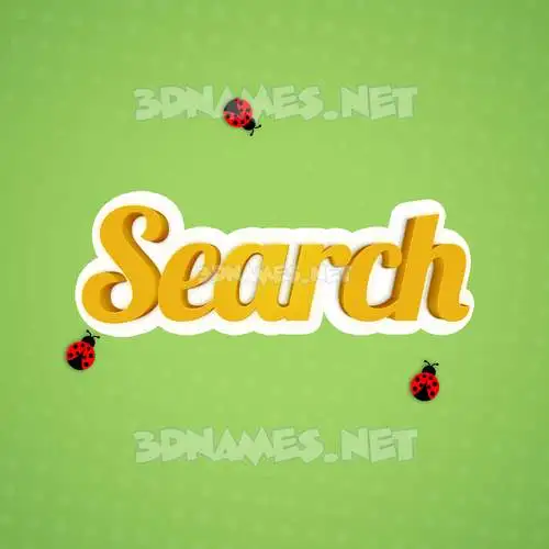 search in Ladybugs style - 3D name wallpaper