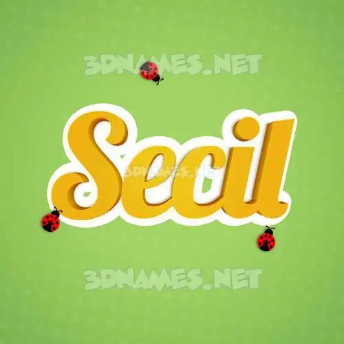secil in Ladybugs style - 3D name wallpaper secil in Ladybugs style - 3D name wallpaper