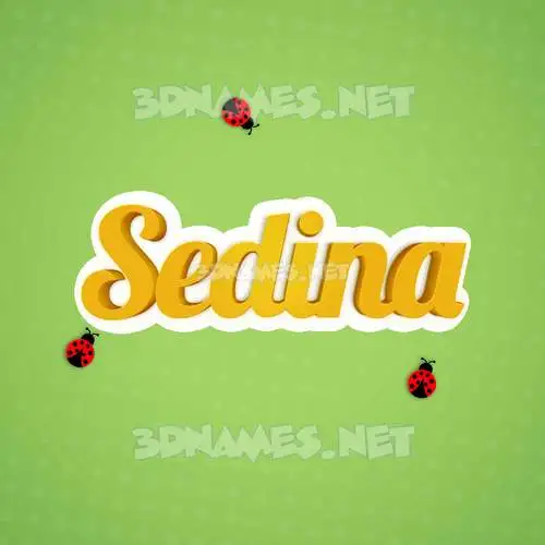 sedina in Ladybugs style - 3D name wallpaper sedina in Ladybugs style - 3D name wallpaper