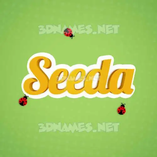seeda in Ladybugs style - 3D name wallpaper