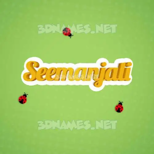 seemanjali in Ladybugs style - 3D name wallpaper