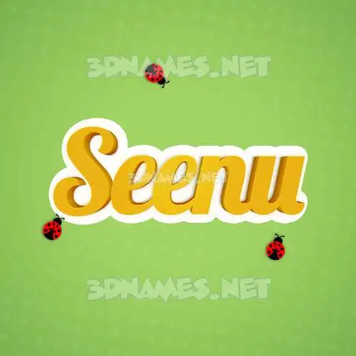 seenu in Ladybugs style - 3D name wallpaper seenu in Ladybugs style - 3D name wallpaper