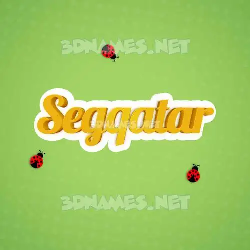 segqatar in Ladybugs style - 3D name wallpaper