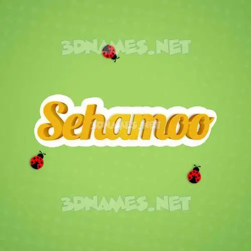 sehamoo in Ladybugs style - 3D name wallpaper