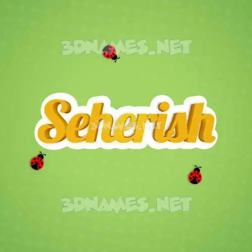 seherish in Ladybugs style - 3D name wallpaper