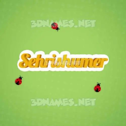 sehrishumer in Ladybugs style - 3D name wallpaper