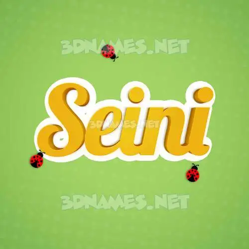 seini in Ladybugs style - 3D name wallpaper