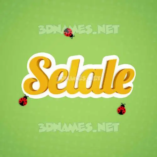 selale in Ladybugs style - 3D name wallpaper selale in Ladybugs style - 3D name wallpaper