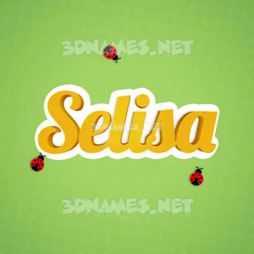 selisa in Ladybugs style - 3D name wallpaper