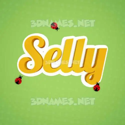 selly in Ladybugs style - 3D name wallpaper selly in Ladybugs style - 3D name wallpaper