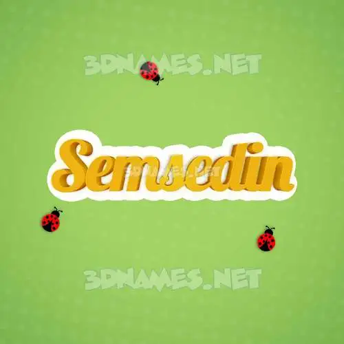 semsedin in Ladybugs style - 3D name wallpaper semsedin in Ladybugs style - 3D name wallpaper