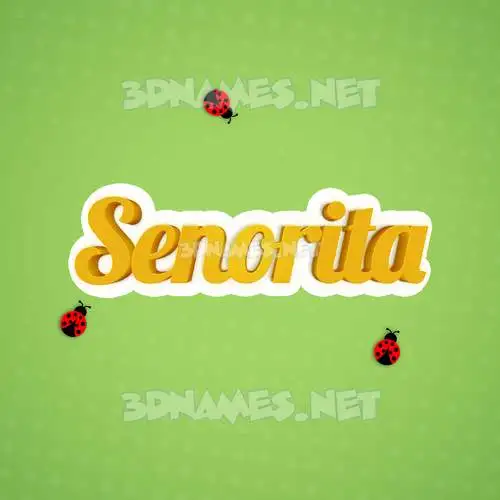 senorita in Ladybugs style - 3D name wallpaper senorita in Ladybugs style - 3D name wallpaper