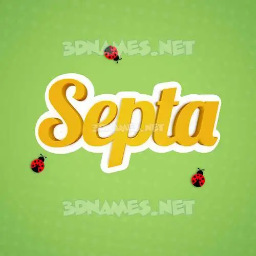 septa in Ladybugs style - 3D name wallpaper septa in Ladybugs style - 3D name wallpaper