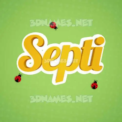 septi in Ladybugs style - 3D name wallpaper septi in Ladybugs style - 3D name wallpaper