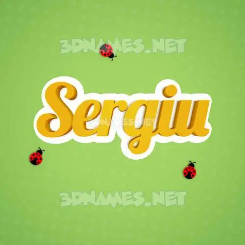 sergiu in Ladybugs style - 3D name wallpaper