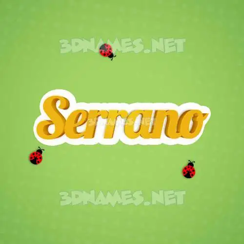 serrano in Ladybugs style - 3D name wallpaper serrano in Ladybugs style - 3D name wallpaper
