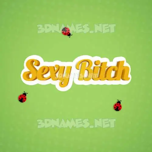 sexy bitch in Ladybugs style - 3D name wallpaper sexy bitch in Ladybugs style - 3D name wallpaper