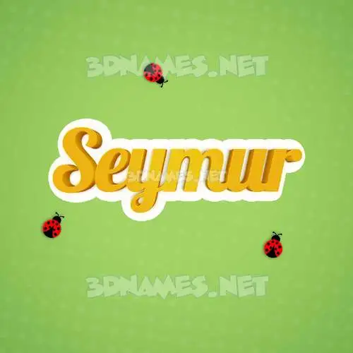 seymur in Ladybugs style - 3D name wallpaper
