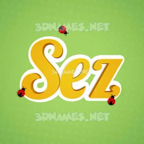 sez in Ladybugs style - 3D name wallpaper sez in Ladybugs style - 3D name wallpaper