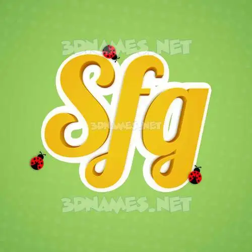 sfg in Ladybugs style - 3D name wallpaper sfg in Ladybugs style - 3D name wallpaper