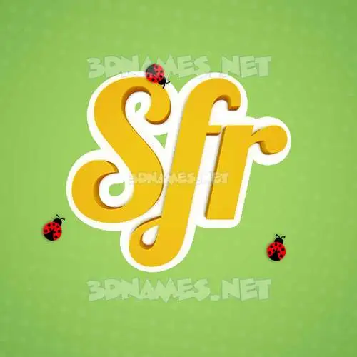 sfr in Ladybugs style - 3D name wallpaper sfr in Ladybugs style - 3D name wallpaper