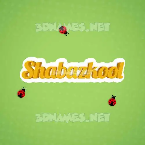 shabazkool in Ladybugs style - 3D name wallpaper shabazkool in Ladybugs style - 3D name wallpaper