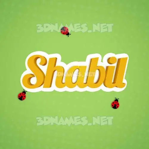 shabil in Ladybugs style - 3D name wallpaper