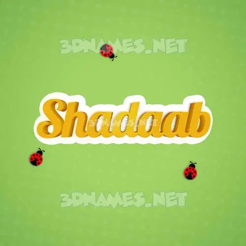 shadaab in Ladybugs style - 3D name wallpaper shadaab in Ladybugs style - 3D name wallpaper