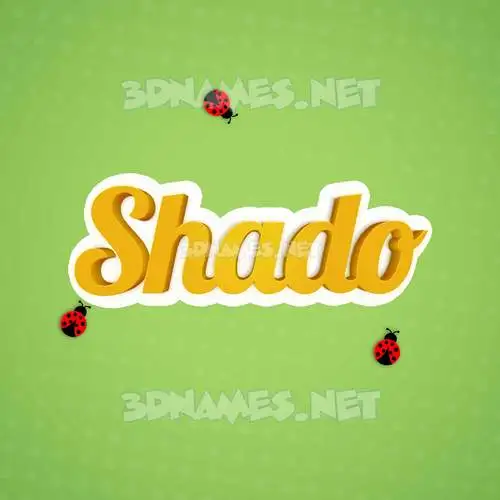 shado in Ladybugs style - 3D name wallpaper shado in Ladybugs style - 3D name wallpaper