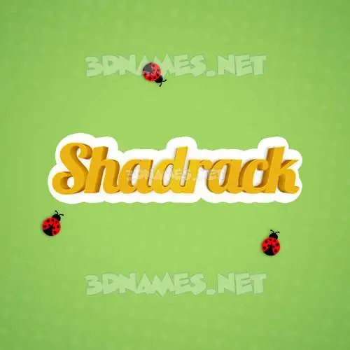shadrack in Ladybugs style - 3D name wallpaper
