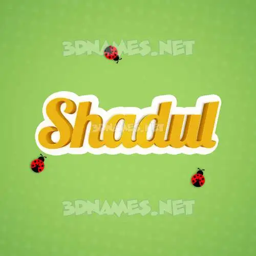 shadul in Ladybugs style - 3D name wallpaper