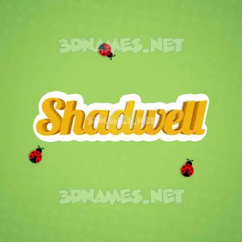 shadwell in Ladybugs style - 3D name wallpaper