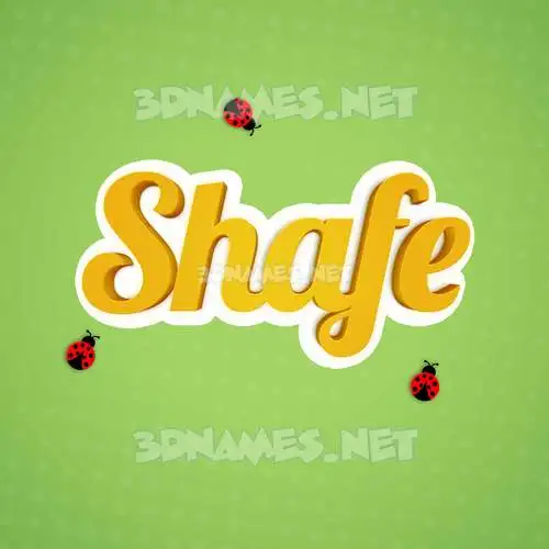 shafe in Ladybugs style - 3D name wallpaper shafe in Ladybugs style - 3D name wallpaper