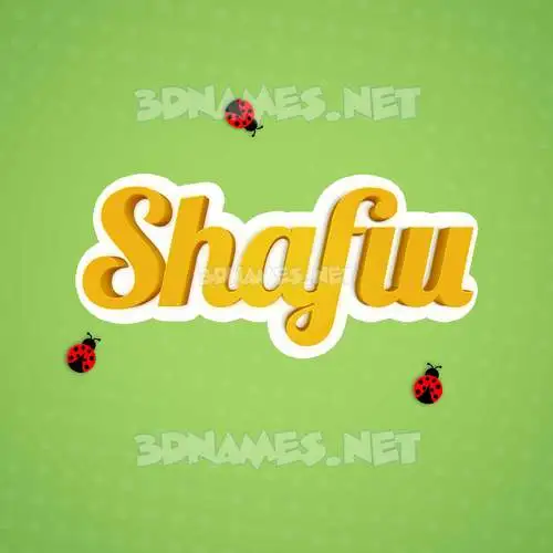 shafiu in Ladybugs style - 3D name wallpaper