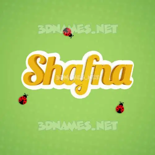 shafna in Ladybugs style - 3D name wallpaper