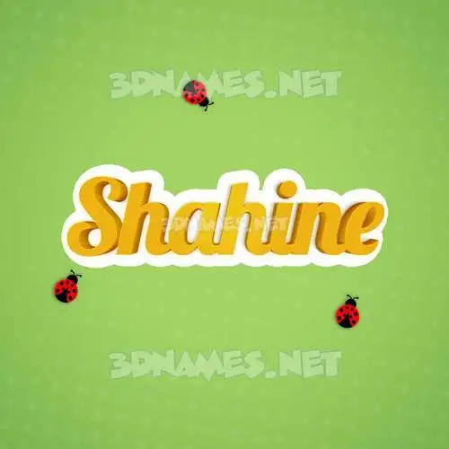 shahine in Ladybugs style - 3D name wallpaper