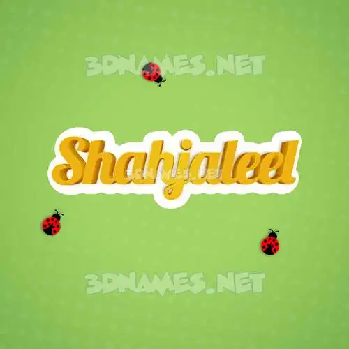 shahjaleel in Ladybugs style - 3D name wallpaper shahjaleel in Ladybugs style - 3D name wallpaper