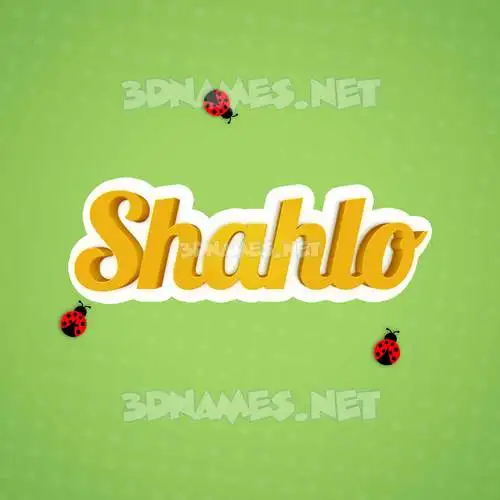 shahlo in Ladybugs style - 3D name wallpaper shahlo in Ladybugs style - 3D name wallpaper