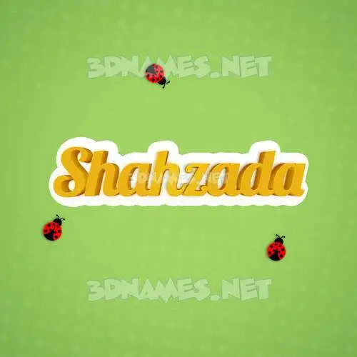 shahzada in Ladybugs style - 3D name wallpaper