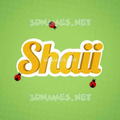 shaii in Ladybugs style - 3D name wallpaper shaii in Ladybugs style - 3D name wallpaper