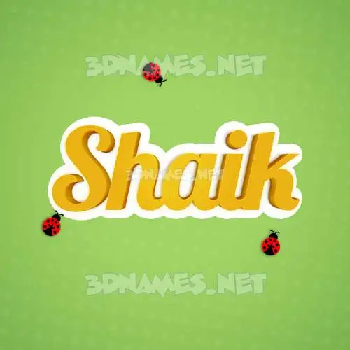 shaik in Ladybugs style - 3D name wallpaper shaik in Ladybugs style - 3D name wallpaper