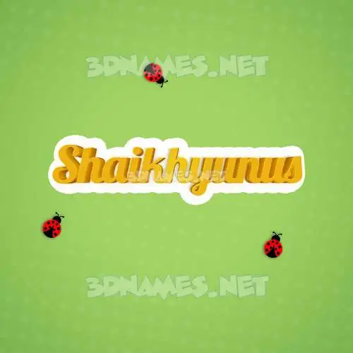 shaikhyunus in Ladybugs style - 3D name wallpaper shaikhyunus in Ladybugs style - 3D name wallpaper