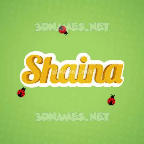 shaina in Ladybugs style - 3D name wallpaper