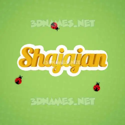 shajajan in Ladybugs style - 3D name wallpaper