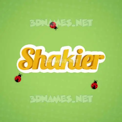shakier in Ladybugs style - 3D name wallpaper