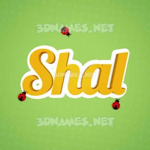 shal in Ladybugs style - 3D name wallpaper shal in Ladybugs style - 3D name wallpaper