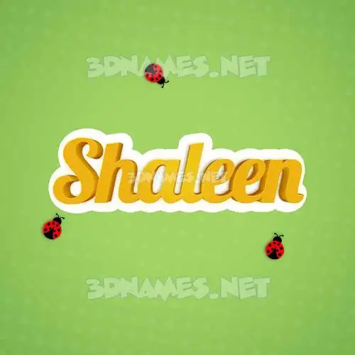 shaleen in Ladybugs style - 3D name wallpaper