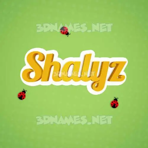 shalyz in Ladybugs style - 3D name wallpaper shalyz in Ladybugs style - 3D name wallpaper