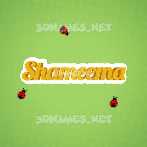 shameema in Ladybugs style - 3D name wallpaper